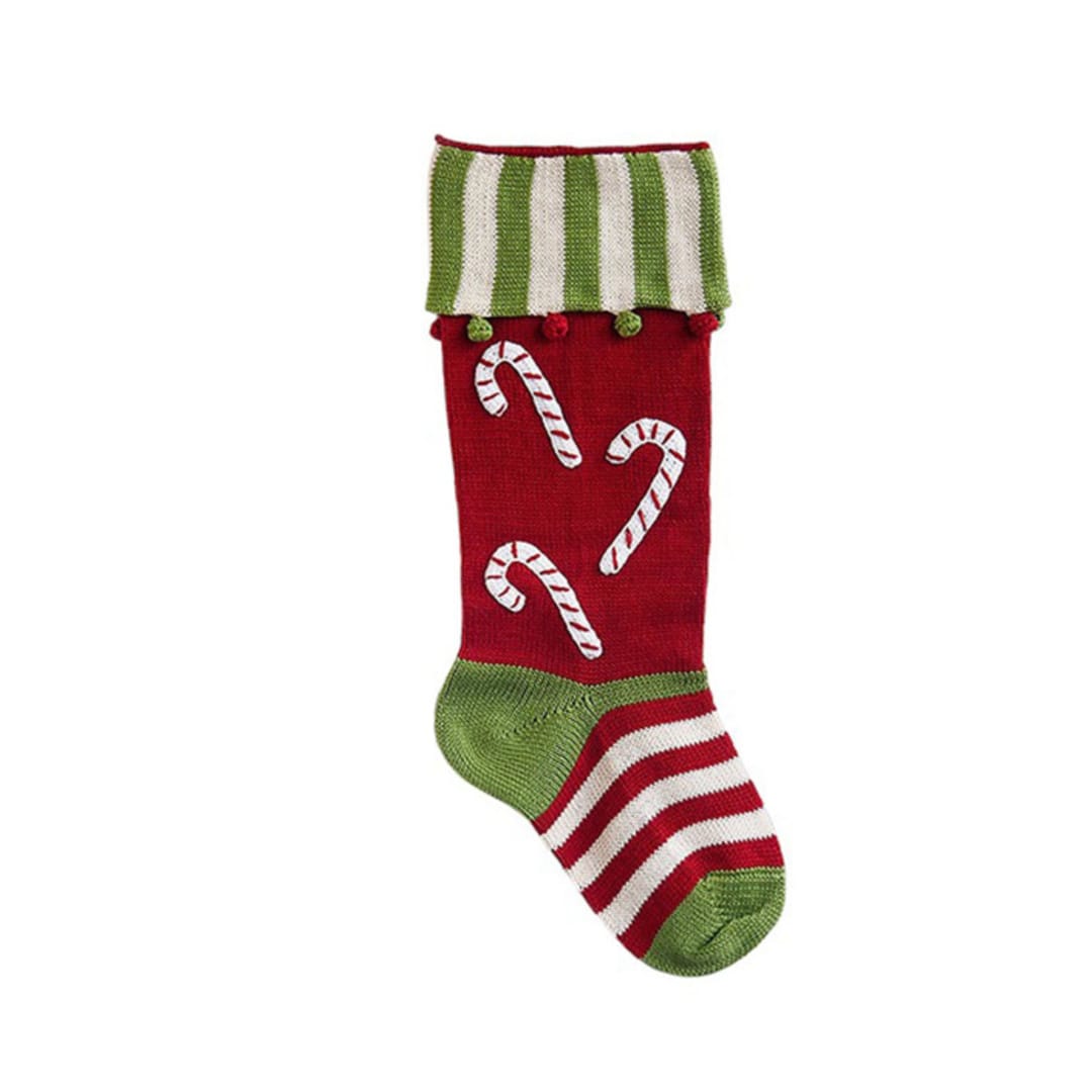 "Candy Cane Stocking" - Stockings in red by Melange Collection