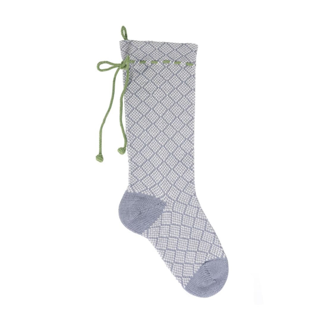 "Grey Patterned Stocking" - Stockings in gray by Melange Collection