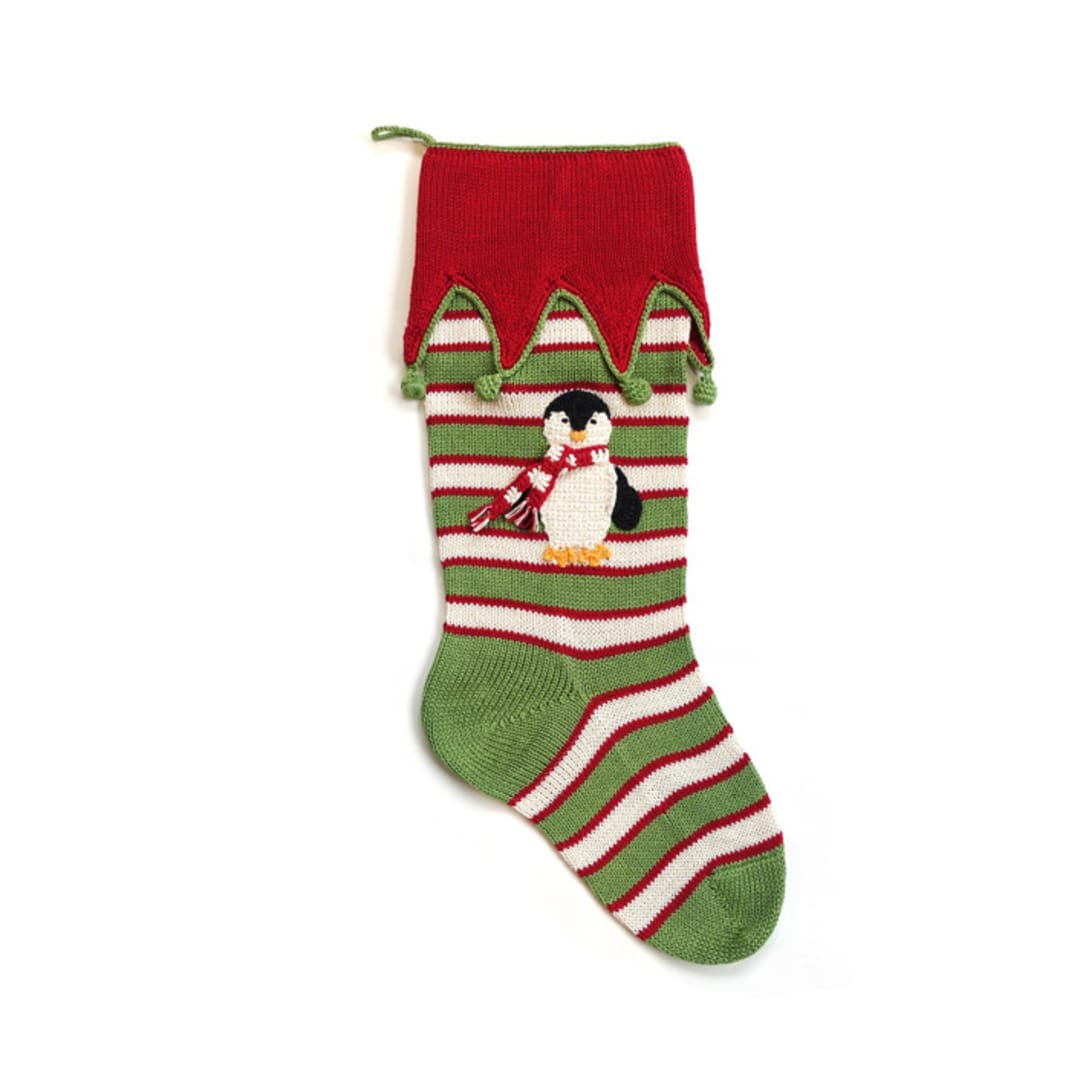 "Penguin Stocking" - Stockings in multicolor by Melange Collection