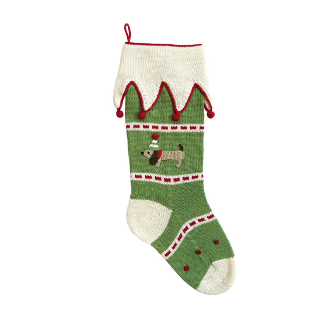 "Dog Stocking" - Stockings in multicolor by Melange Collection