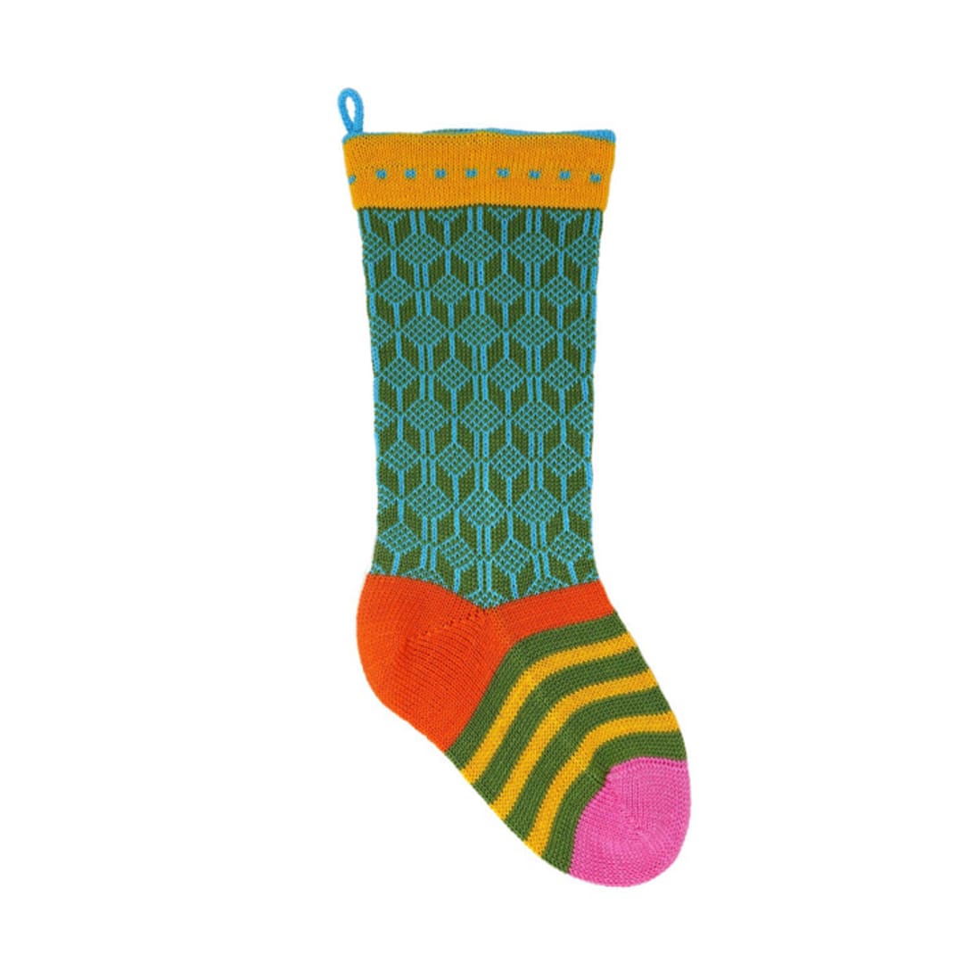 "Colorful Stocking, Green" - Stockings in green by Melange Collection