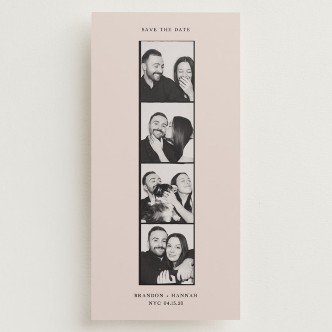 "Photo Booth" - Save the Dates in Sand by Chelsea Petaja - Front