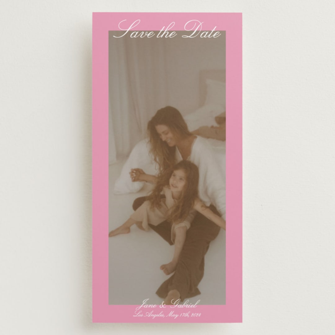 "Color Frame" - Save the Dates in Peony by Baumbirdy - Front