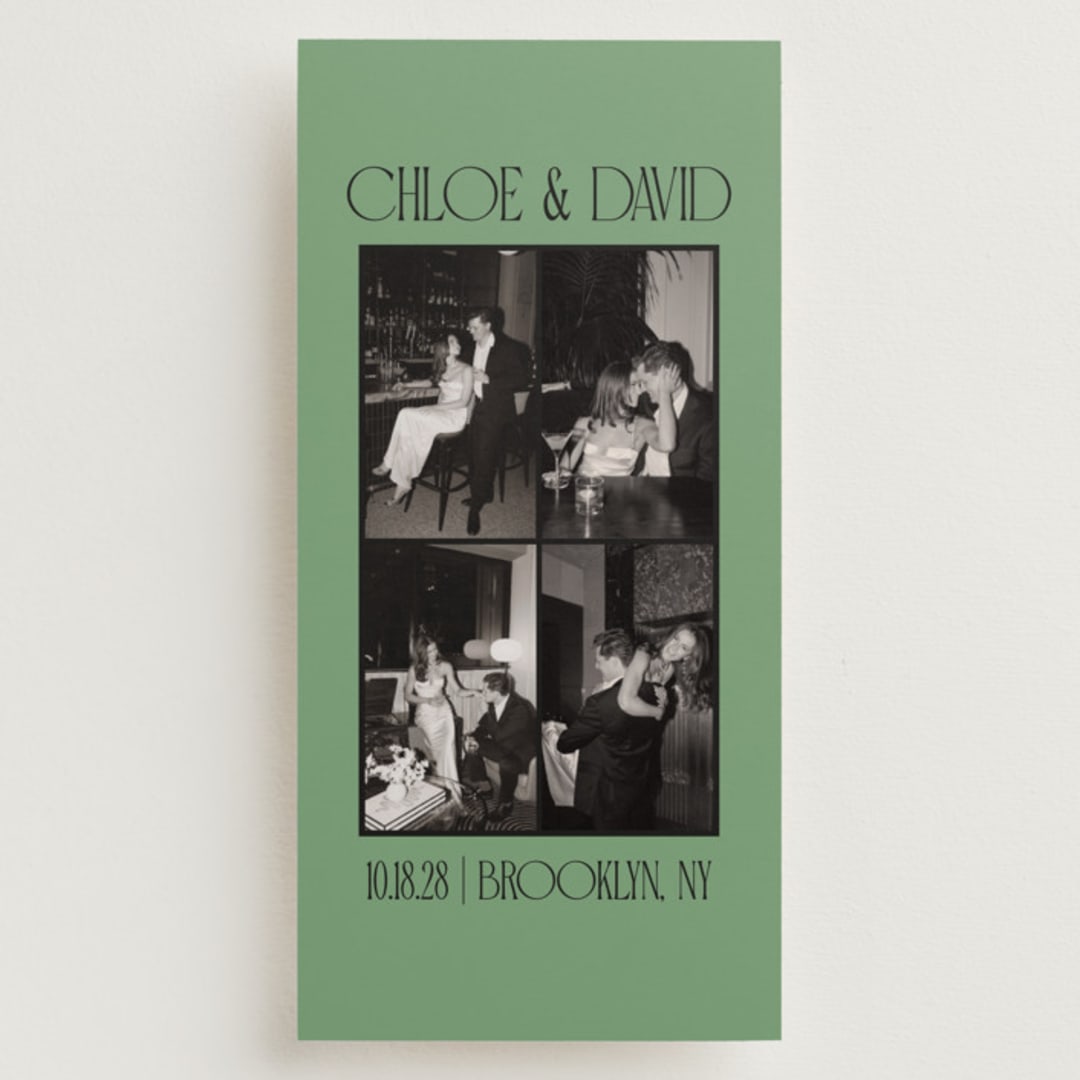 "Quad" - Save the Dates in Jade by Morgan Kendall - Front
