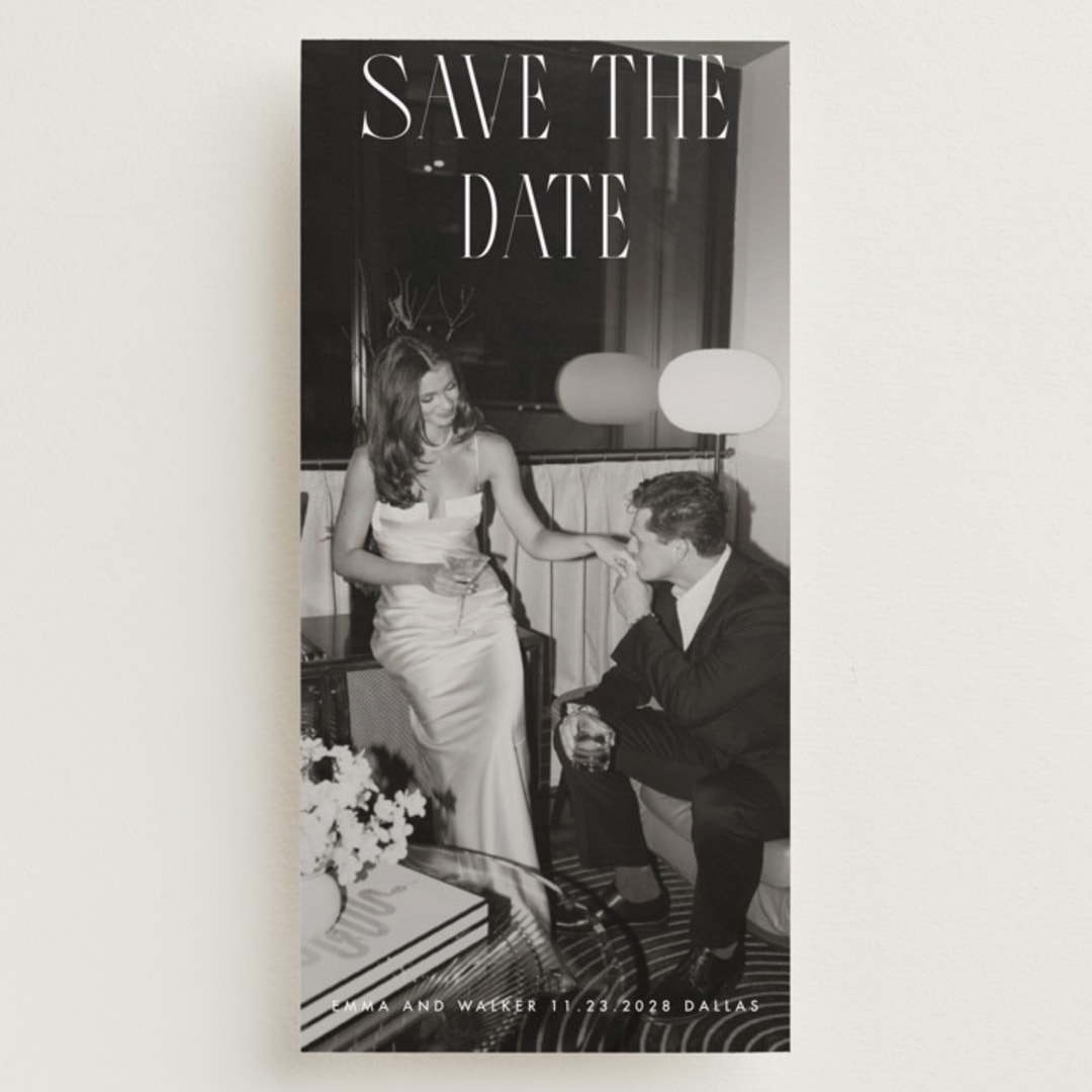 "classic timeless" - Save the Dates in Snow by Maja Cunningham - Front