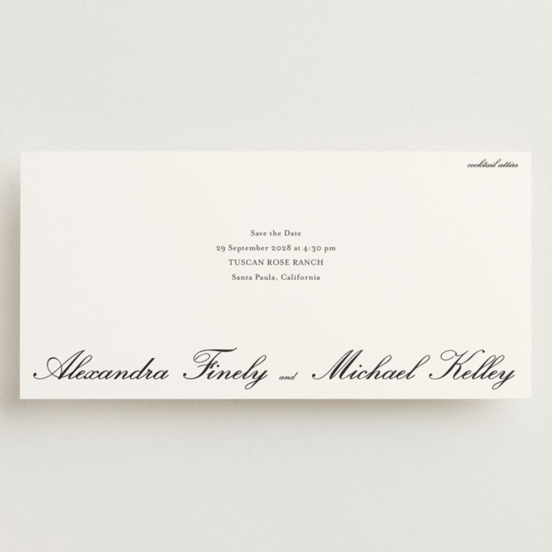 "Finely" - Save the Dates in Ink by Ani Somi - Front