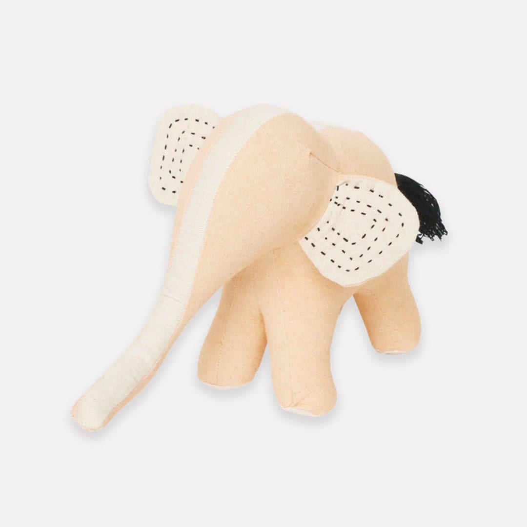 "Handmade Elephant Stuffed Animal - Blush" - Plush Toys in pink by Anchal