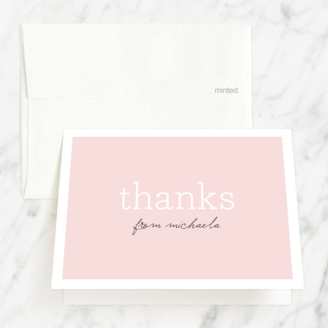 "Sweet Chic Milestone" - Sweet Sixteen Party Thank You Cards in Petal by Kimberly FitzSimons - Front