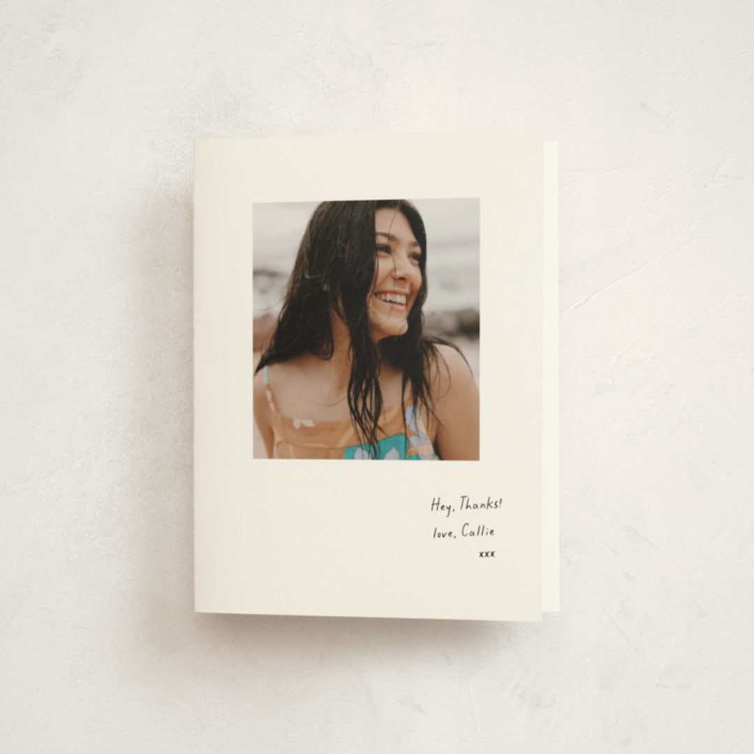 "Scrapbook" - Sweet Sixteen Party Thank You Cards in Ink by Blustery August - Front