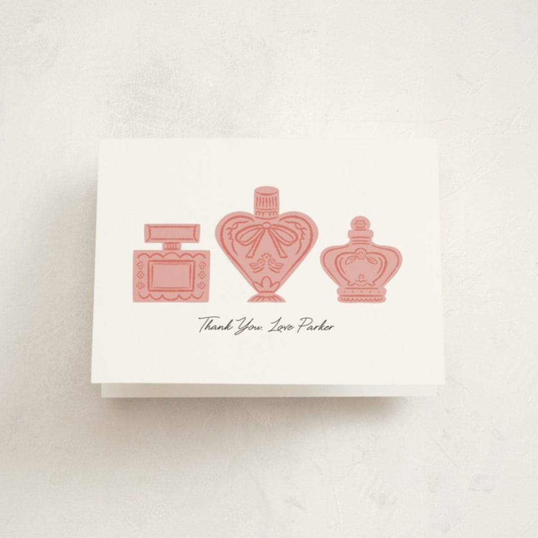 "slumber party" - Sweet Sixteen Party Thank You Cards in Rose by mo kelley - Front