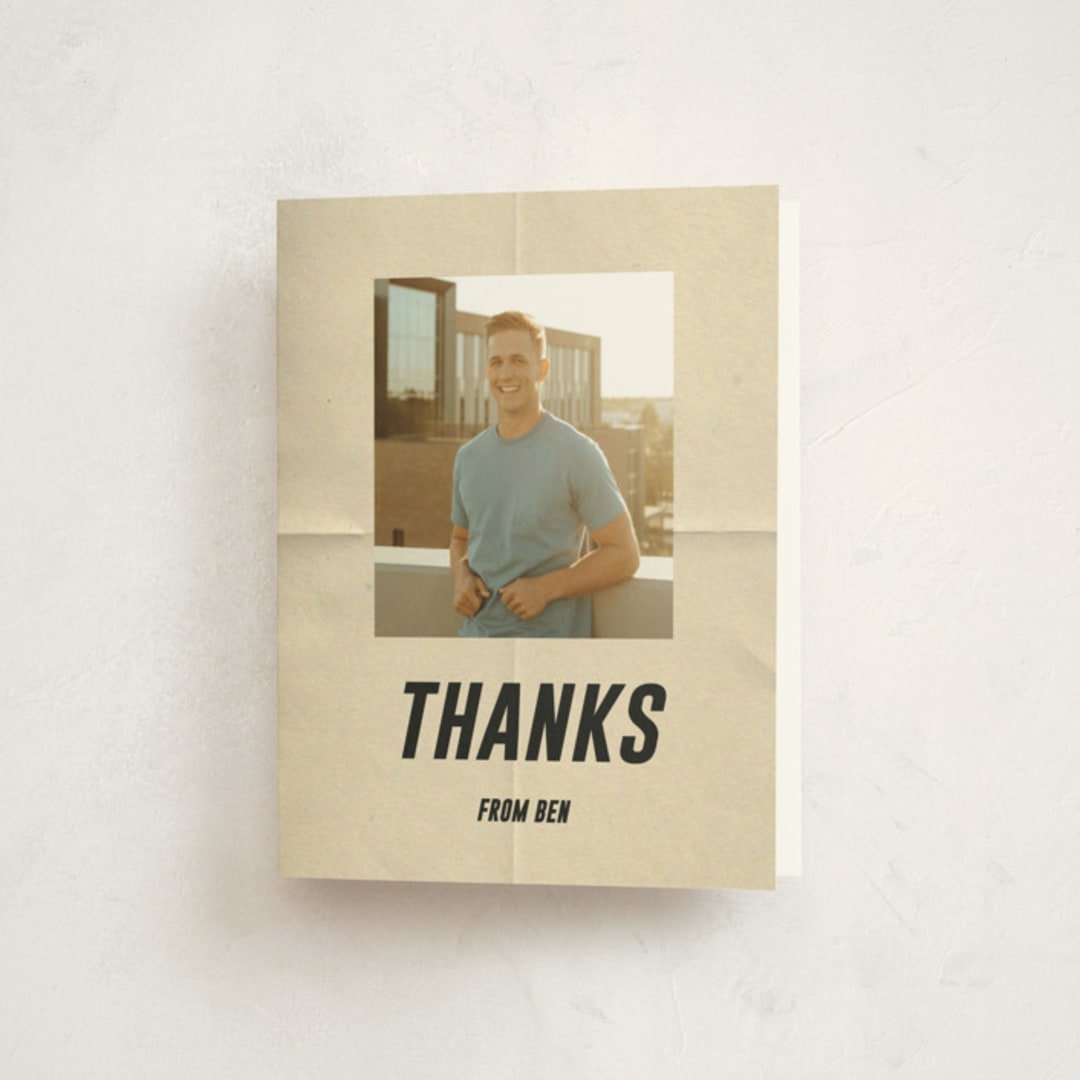 "Headliner" - Sweet Sixteen Party Thank You Cards in Ink by Claire - Front