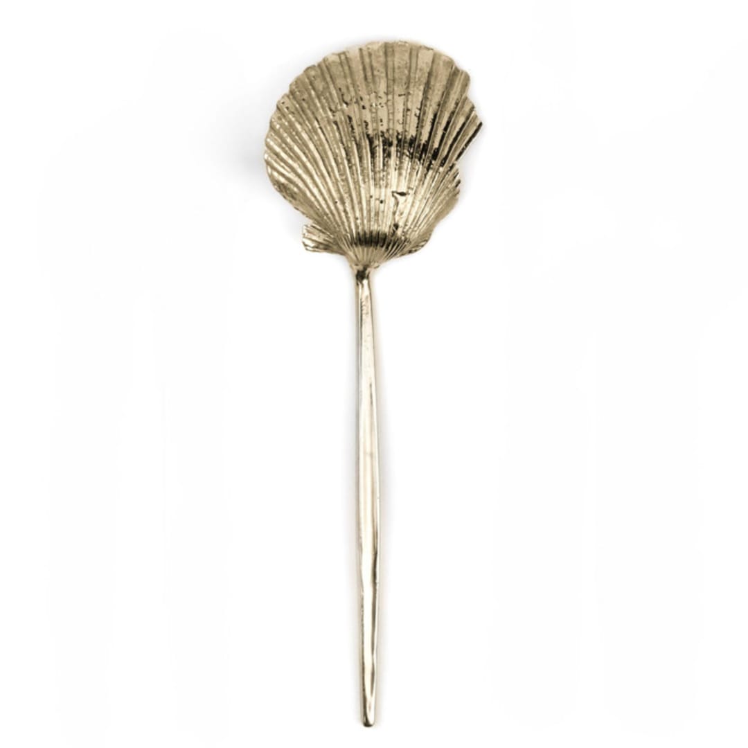 "Shell Serving Spoon: Brass" - Serving Utensils in brass by Shelton Metal