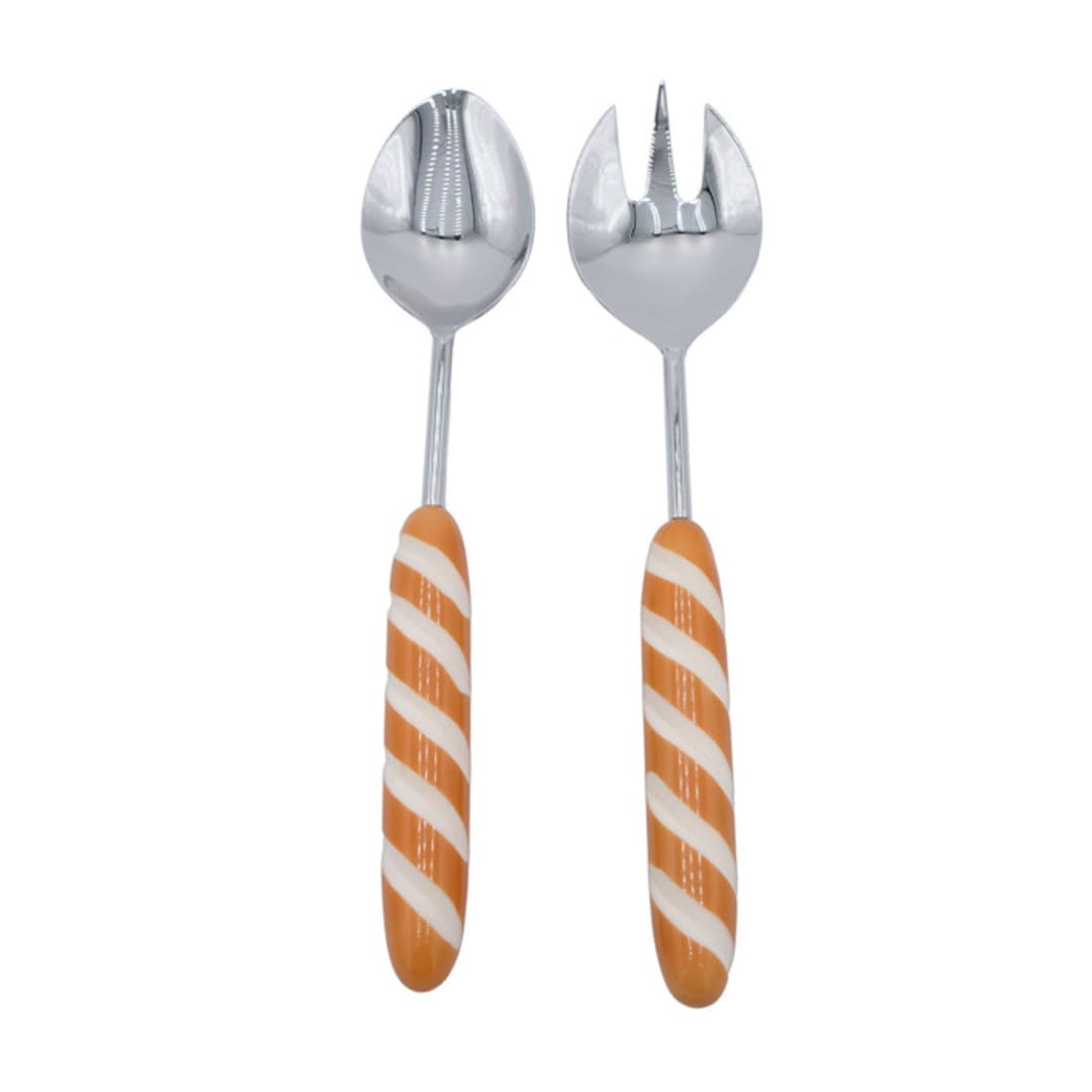 "Baguette Serving Set" - Serving Utensils in orange by Michelle Pham