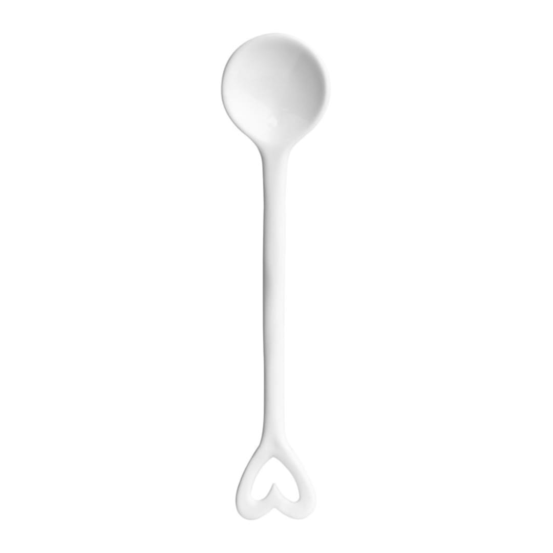 "Porcelain Spoon - 5.3"" - Serving Utensils in white by Räder Designs