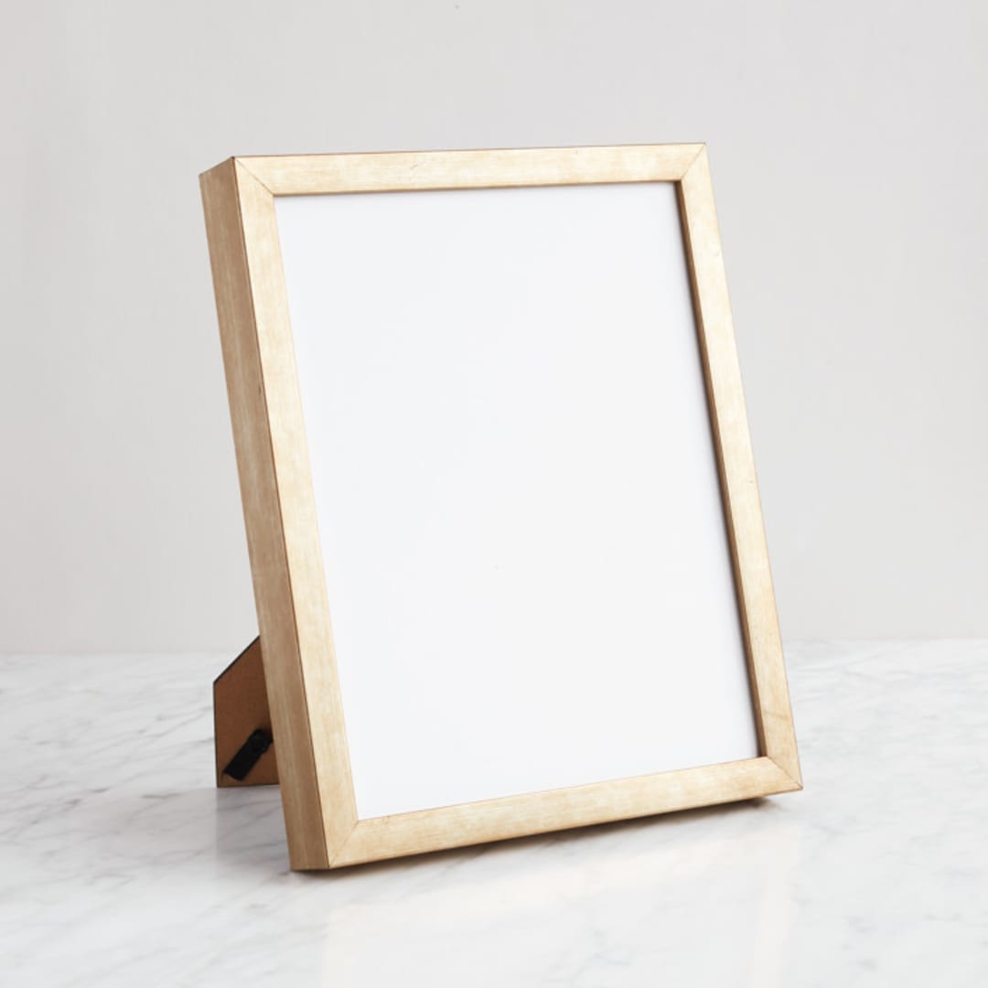 "Gold 8x10" - Standing Frame in brass gold by Minted - Front