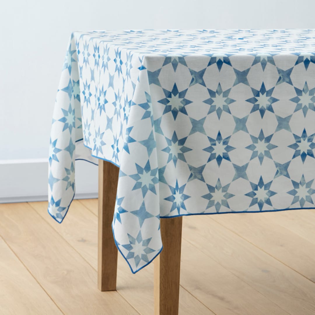 "Farmhouse" - Tablecloth in Classic by Julie Hebert - Tablecloth