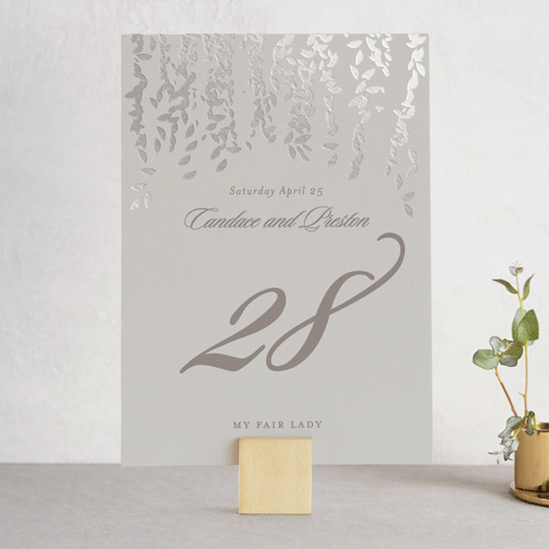 "Cascade" - Table Numbers in Mist by Lori Wemple - Front