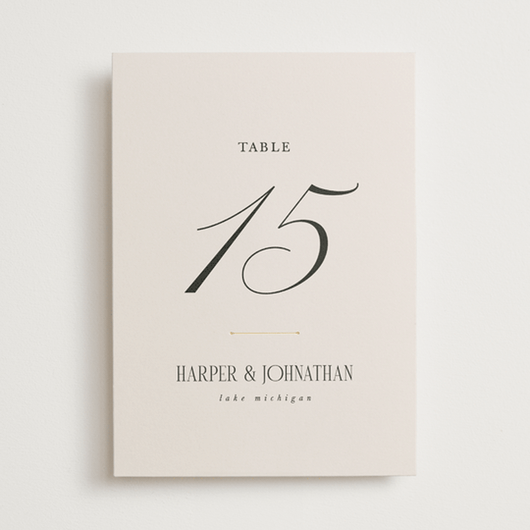 "Mirin" - Table Numbers in Linen by Kate Ahn - Front