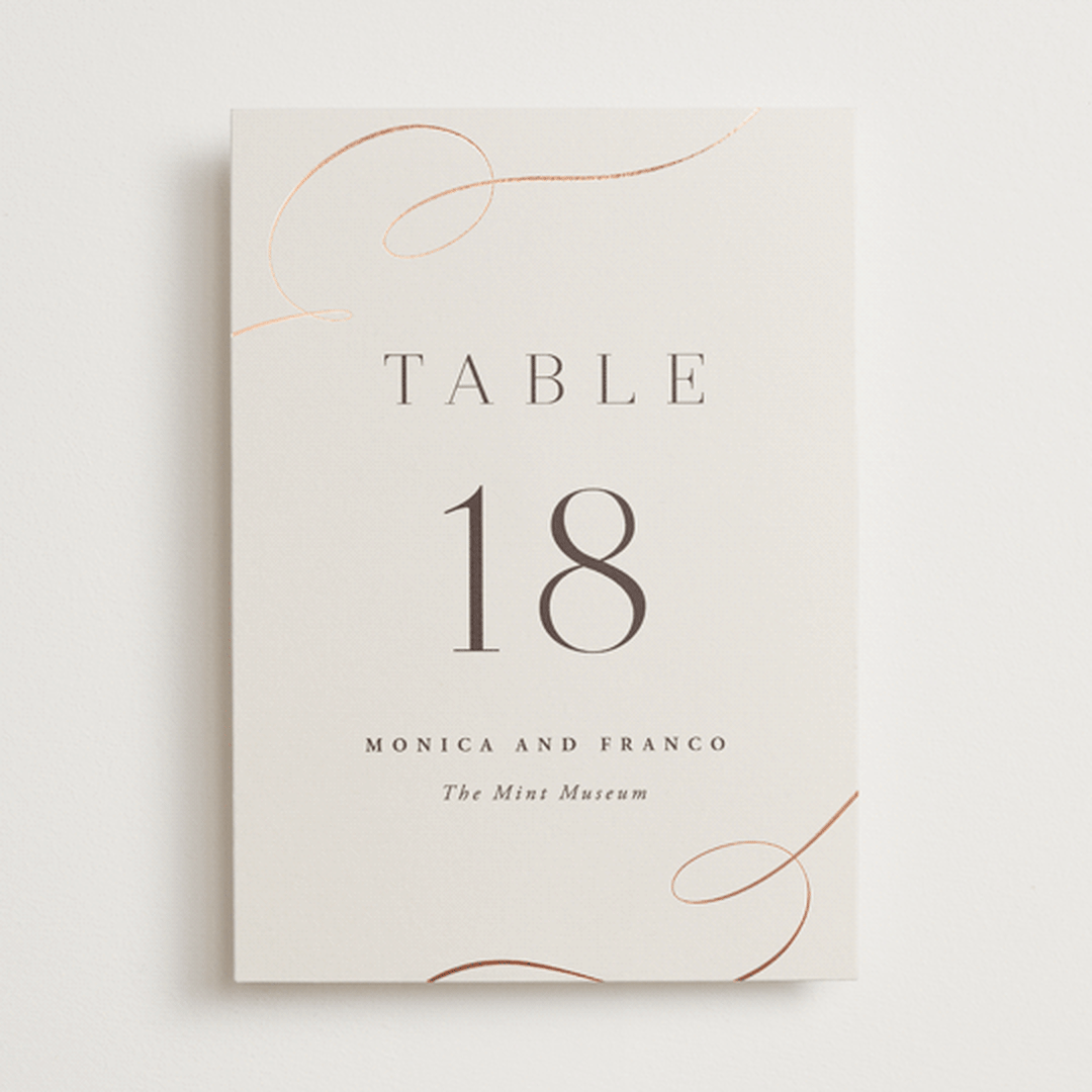 "And Centered" - Table Numbers in Cream by Hooray Creative - Front