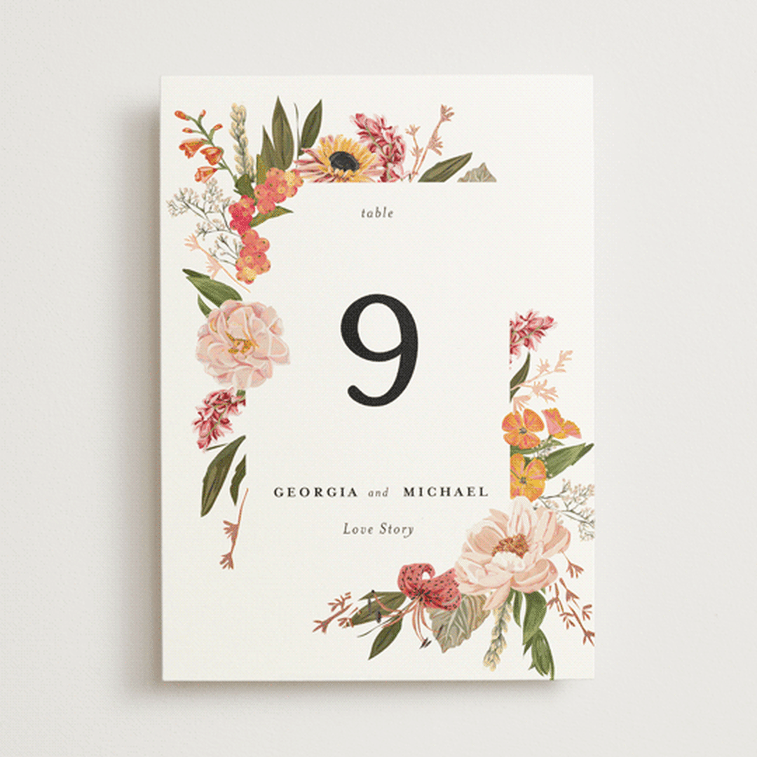 "Harmony" - Table Numbers in Summer by Susan Moyal - Front