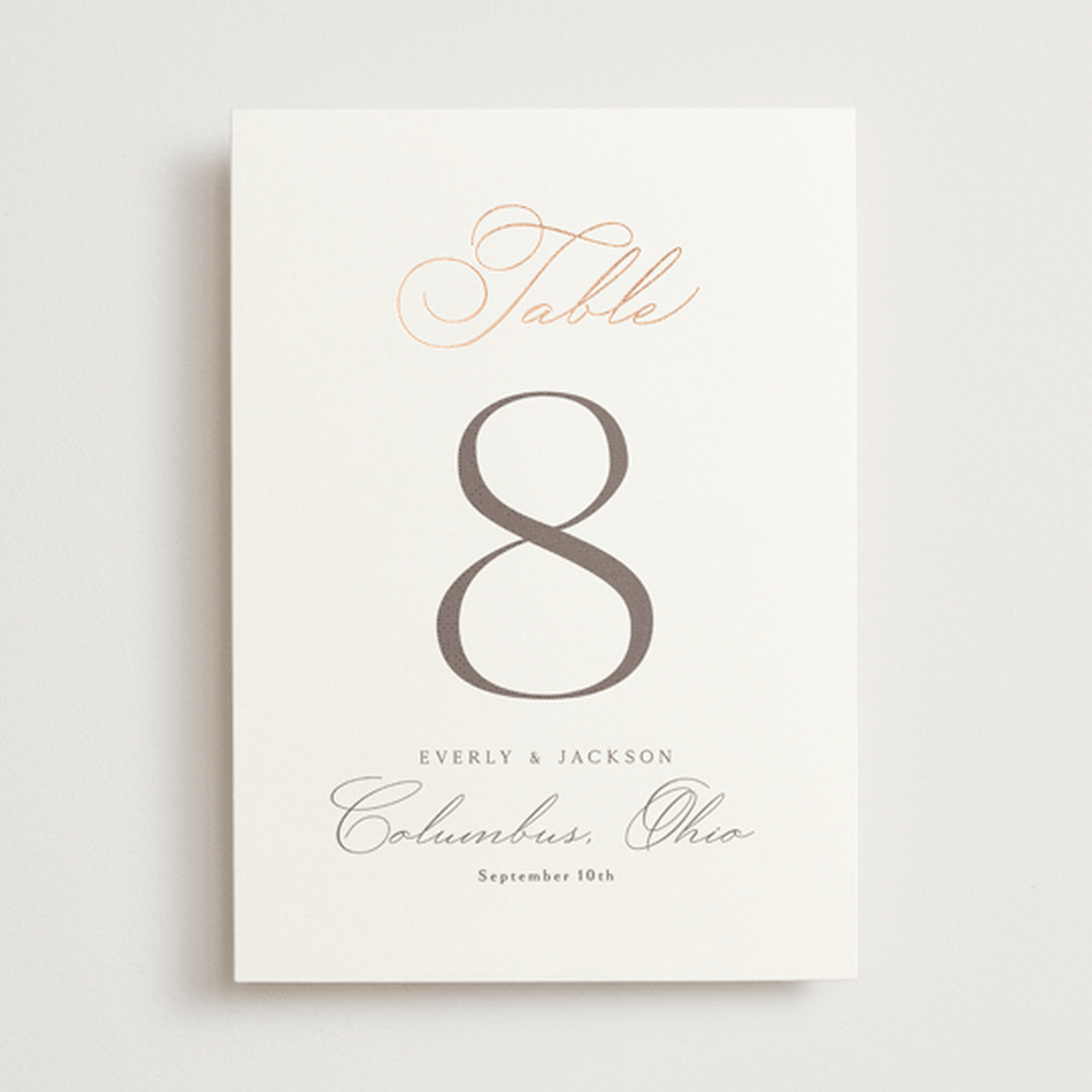 "Eternal" - Table Numbers in Snow by Kaydi Bishop - Front