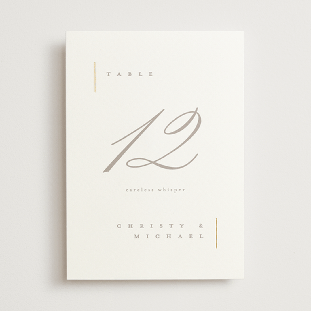 "Ampersand glam" - Table Numbers in Powder by Creo Study - Front