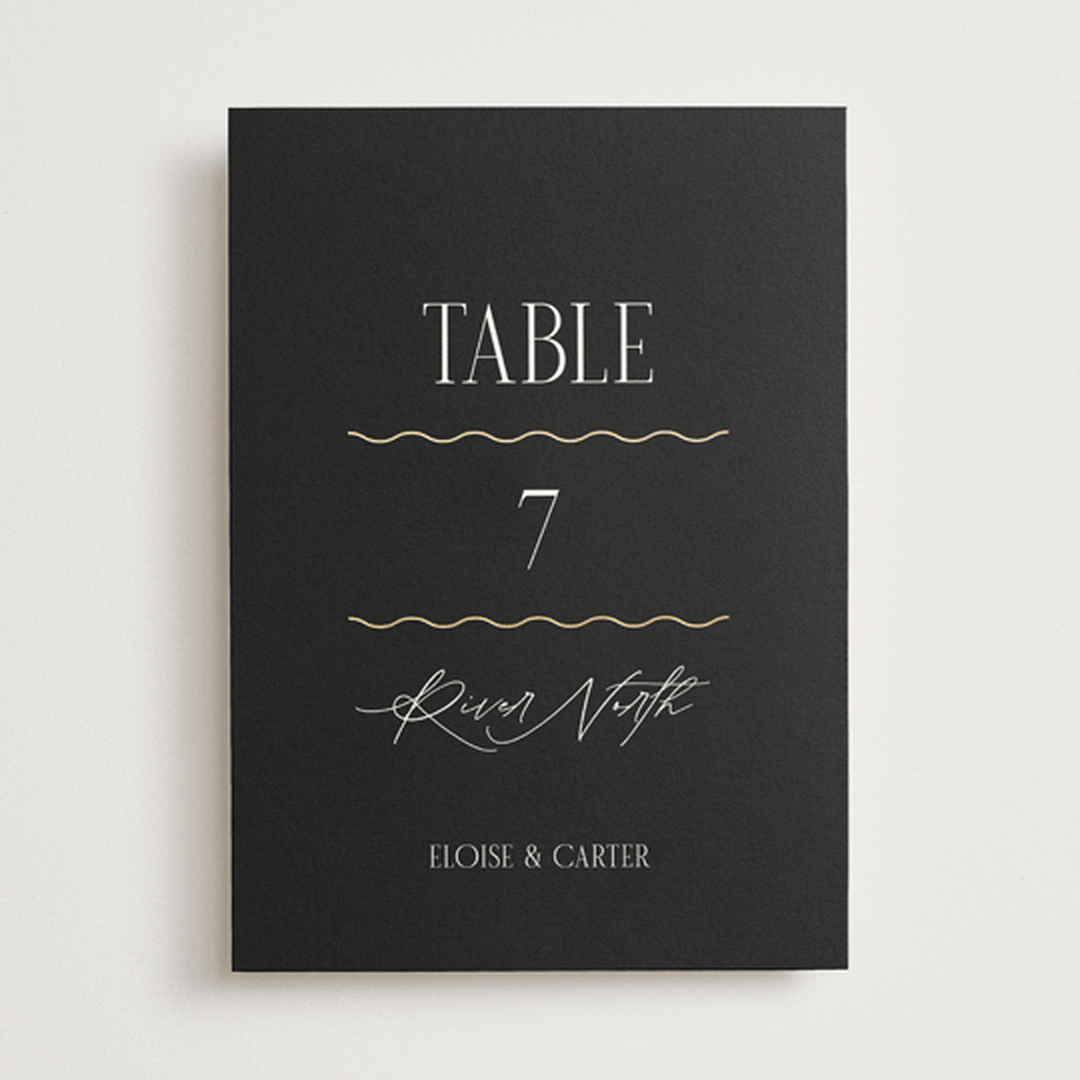 "Inventive" - Table Numbers in Pepper by Olivia Raufman - Front