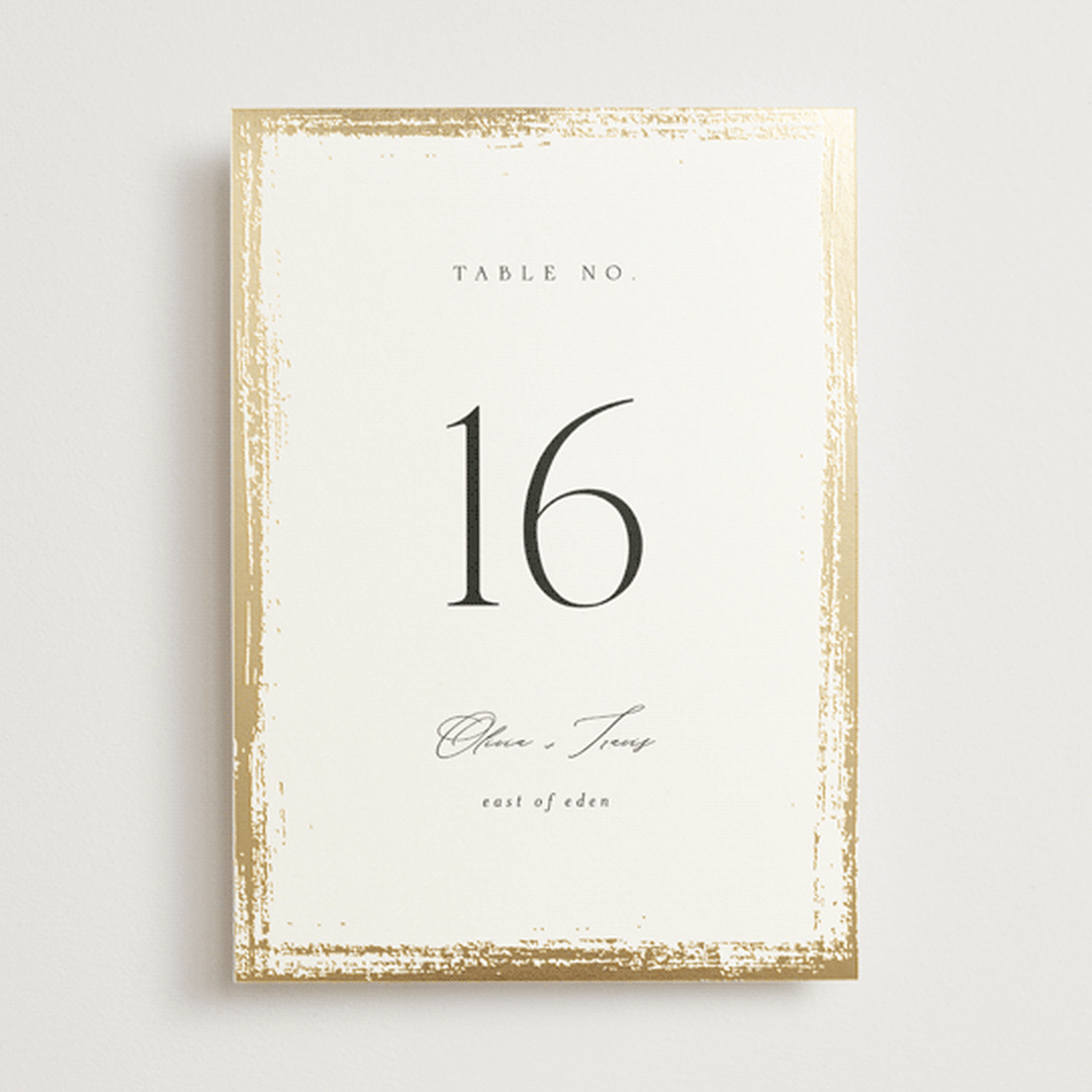 "Brushed Edge" - Table Numbers in Silk by Kelly Schmidt - Front