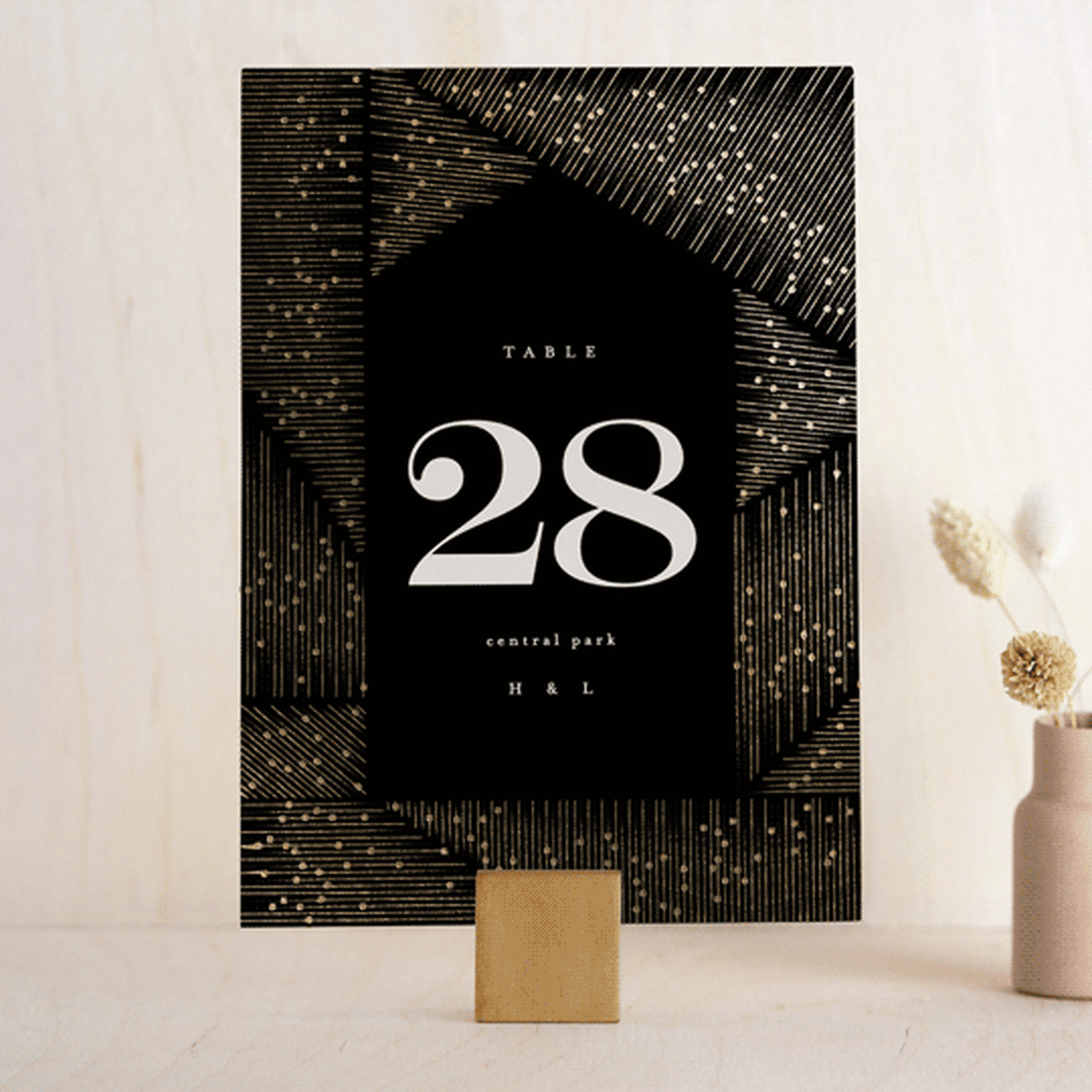 "hand drawn frame" - Table Numbers in Onyx by Phrosné Barwood - Front