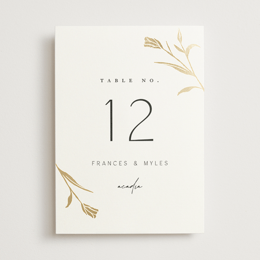 "Perennial" - Table Numbers in Cotton by Amy Kross - Front