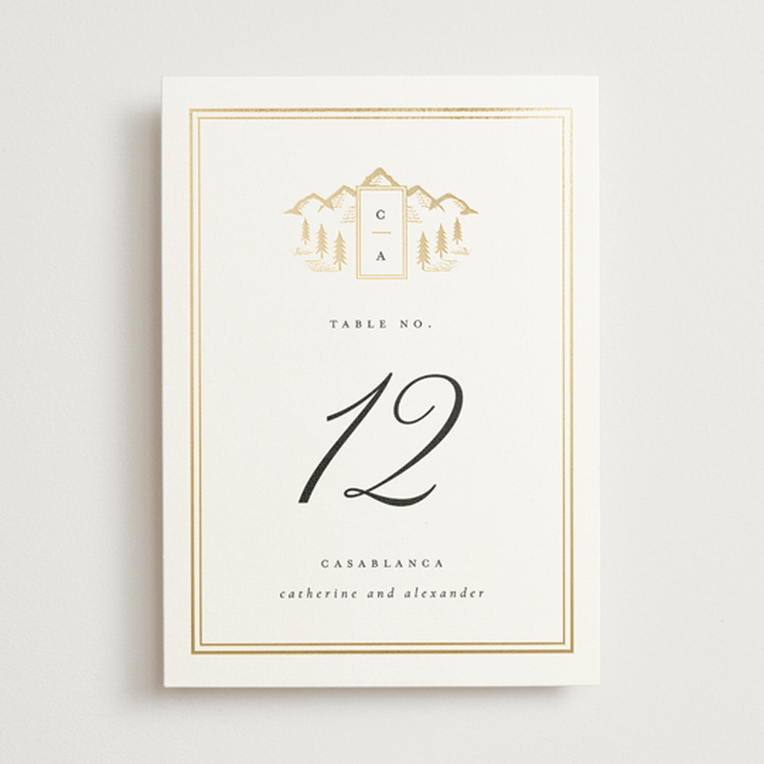 "Summit Serenity" - Table Numbers in Quartz by Ana de Sousa - Front