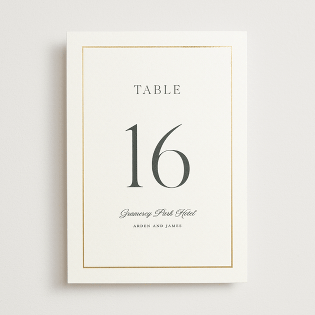 "Opulence" - Table Numbers in Pearl by Stacey Meacham - Front