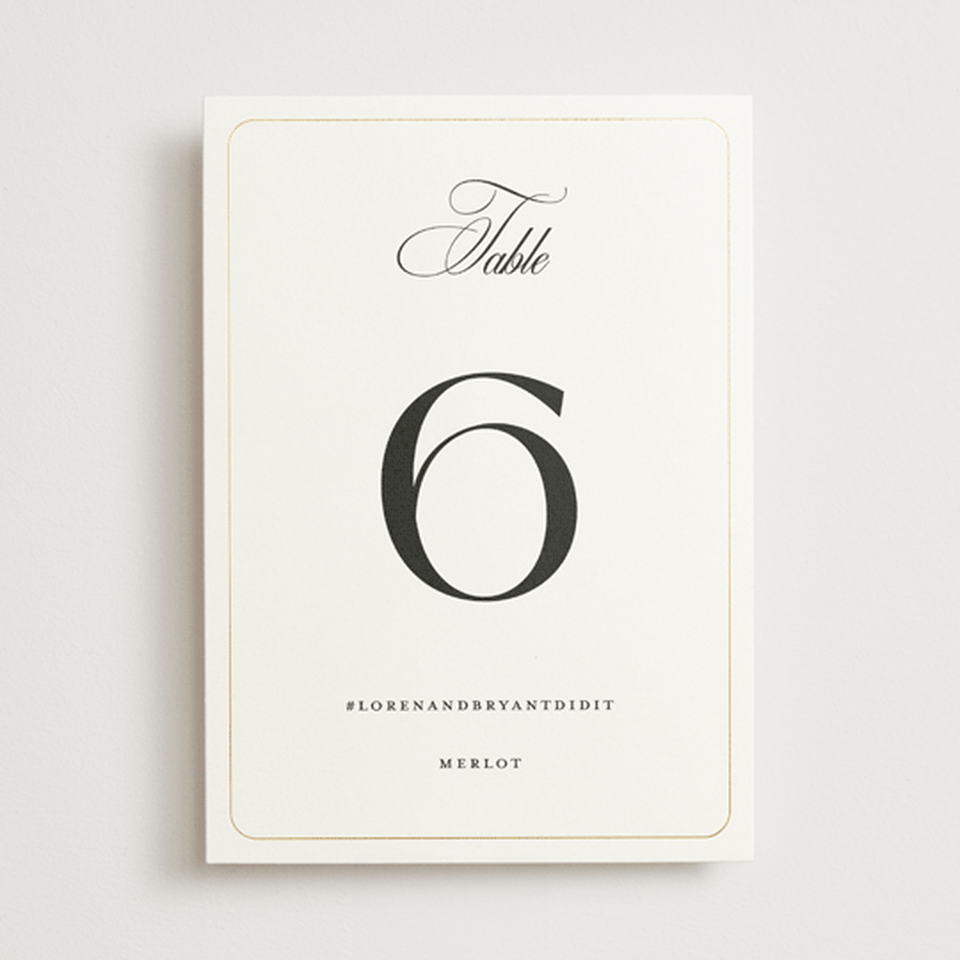 "Loren" - Table Numbers in Cotton by Christie Garcia - Front