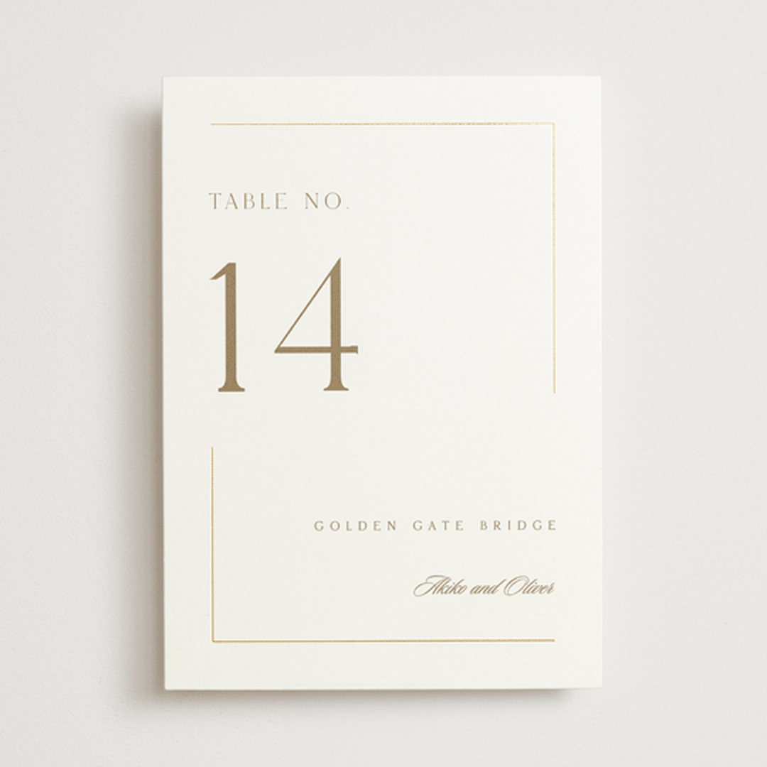 "The Gallery" - Table Numbers in Quartz by Kristie Kern - Front