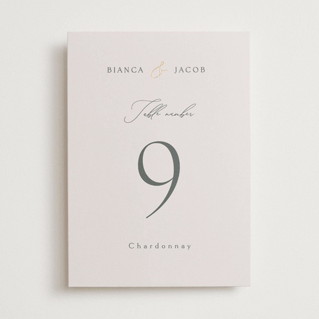 "Eloquent" - Table Numbers in Ivory by Angela Thompson - Front