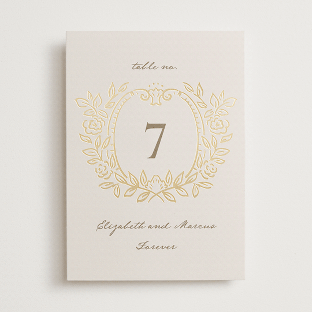 "Manuet" - Table Numbers in Vanilla by Petra Kern - Front