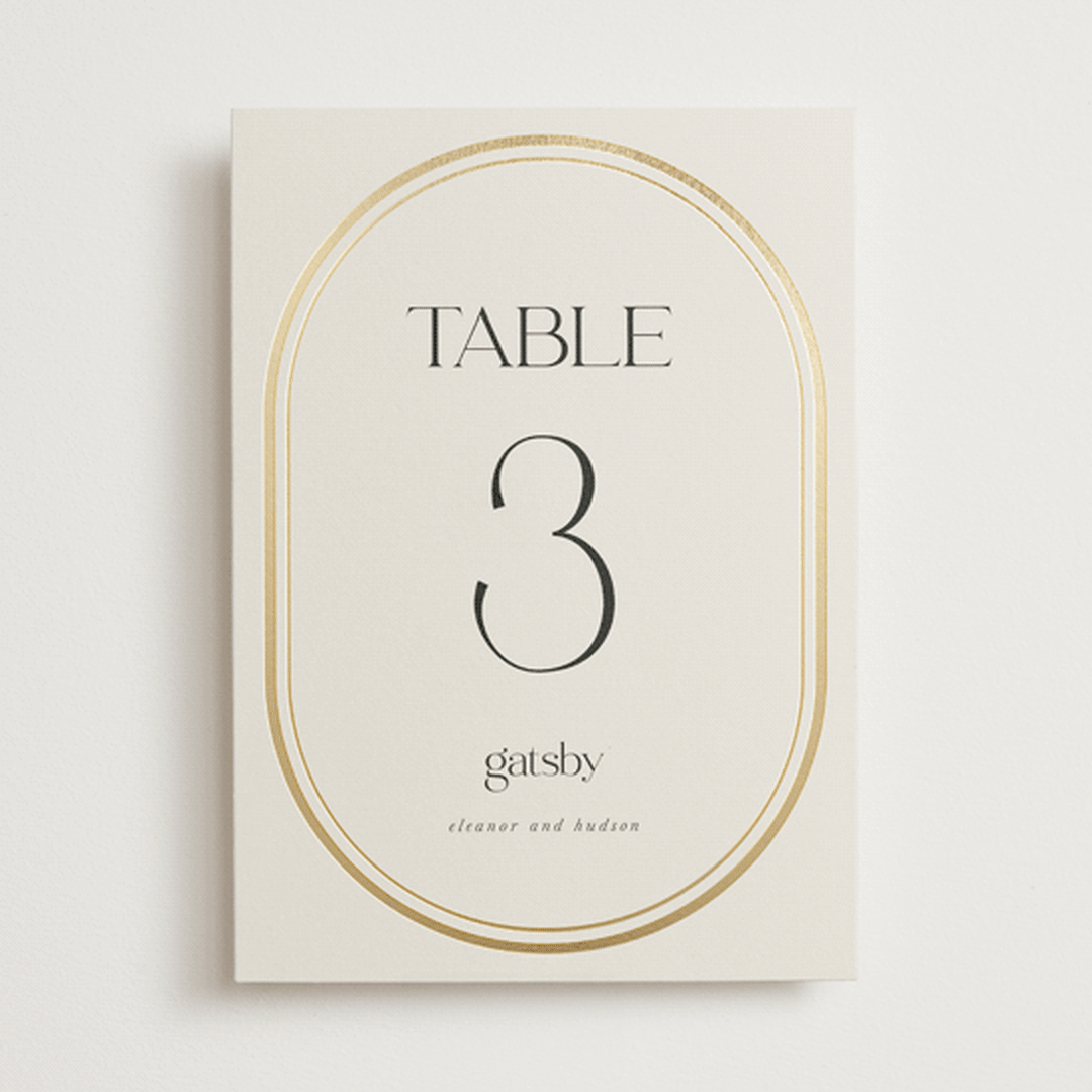 "oval" - Table Numbers in Sandstone by Lori Wemple - Front