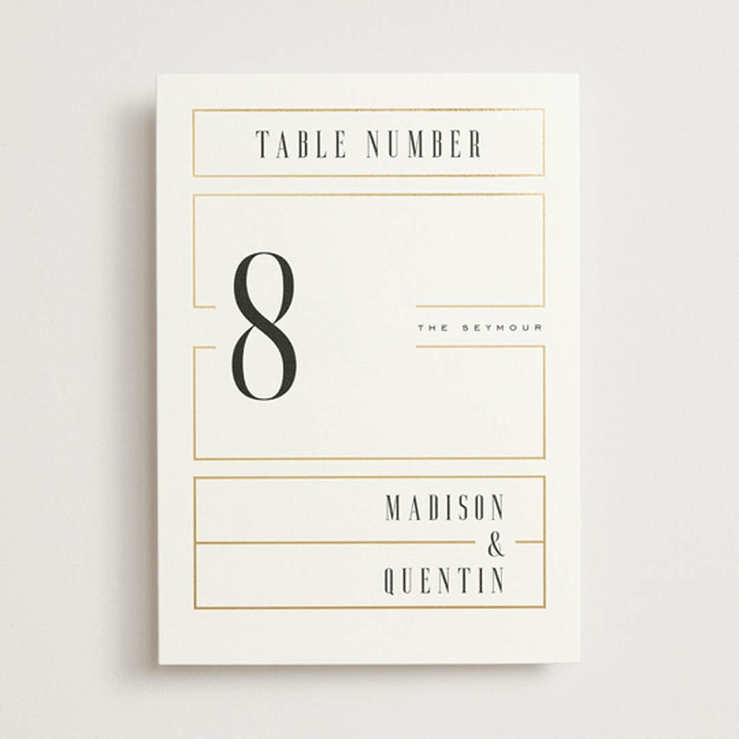 "Documentary" - Table Numbers in Lily by Heather Schertzer - Front