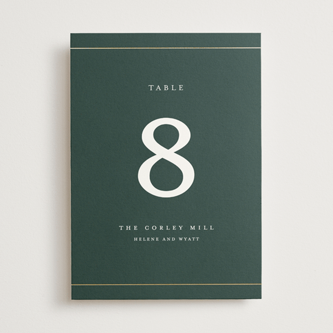 "Style and grace" - Table Numbers in Forest by Stacey Meacham - Front