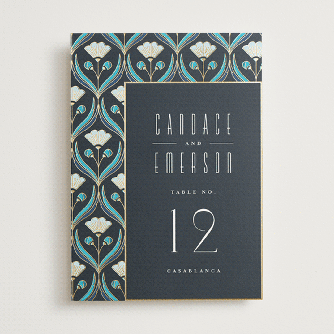 "Deco pattern" - Table Numbers in Cote d'azur by Ana de Sousa - Front