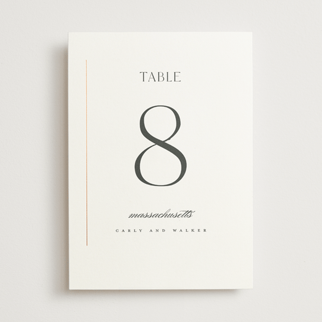 "Understated Elegance" - Table Numbers in Cotton by Stacey Meacham - Front