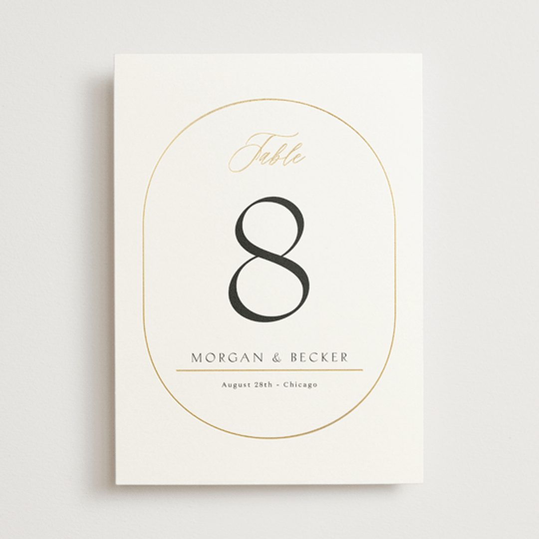 "Postcard" - Table Numbers in Snow by Kaydi Bishop - Front