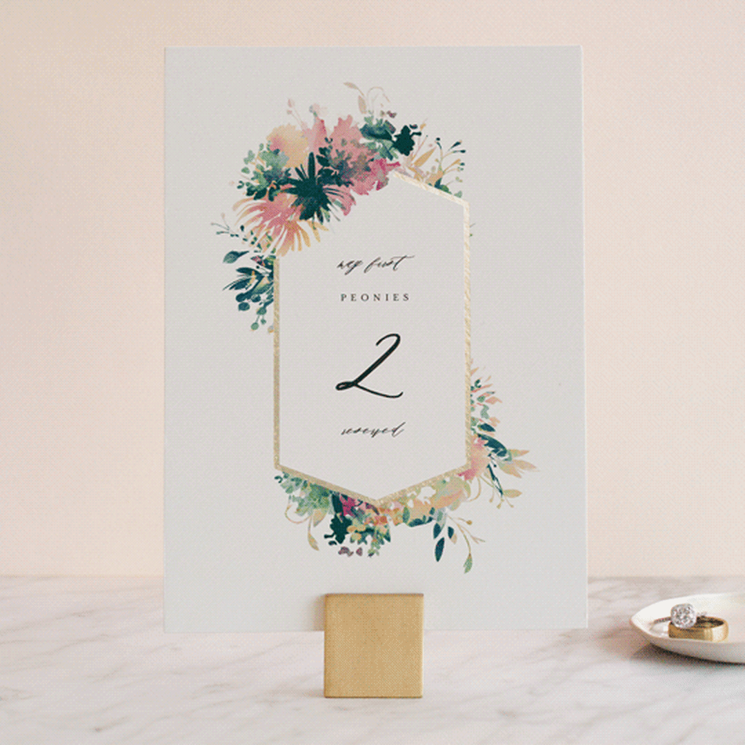 "Pretty Wildflowers" - Table Numbers in Garden by Lori Wemple - Front