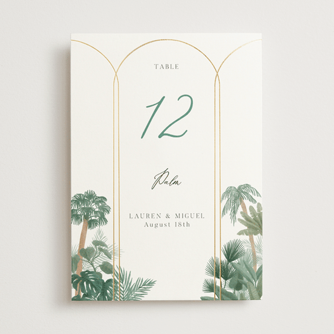 "The Greenhouse" - Table Numbers in Seagreen by Elly - Front