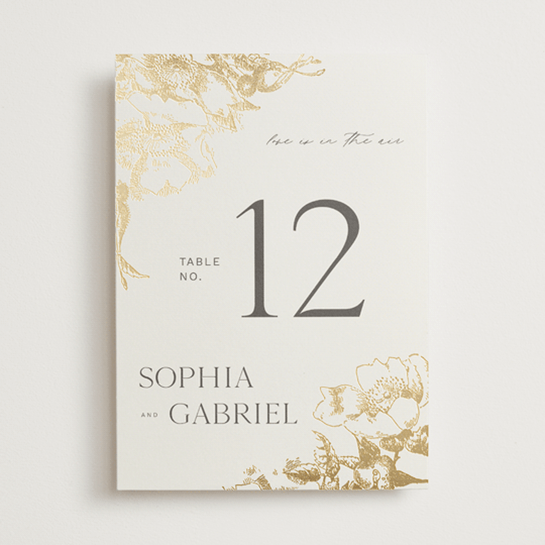"mon amour" - Table Numbers in Hope Floats by Design Lotus - Front