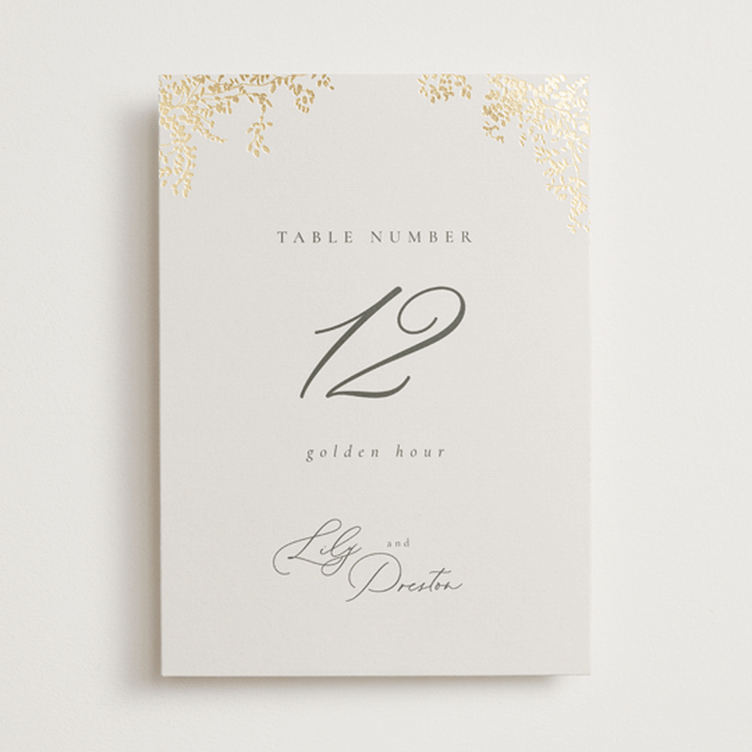 "forever and a day" - Table Numbers in Luxe Neutral by Design Lotus - Front