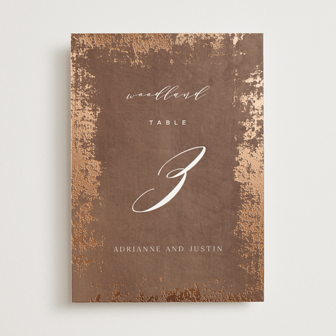 "Woodland Hills" - Table Numbers in Copper by Eric Clegg - Front