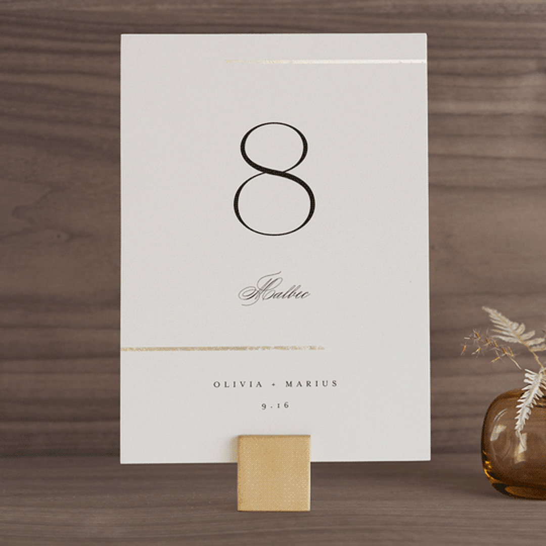 "Henley" - Table Numbers in Quartz by Kristie Kern - Front