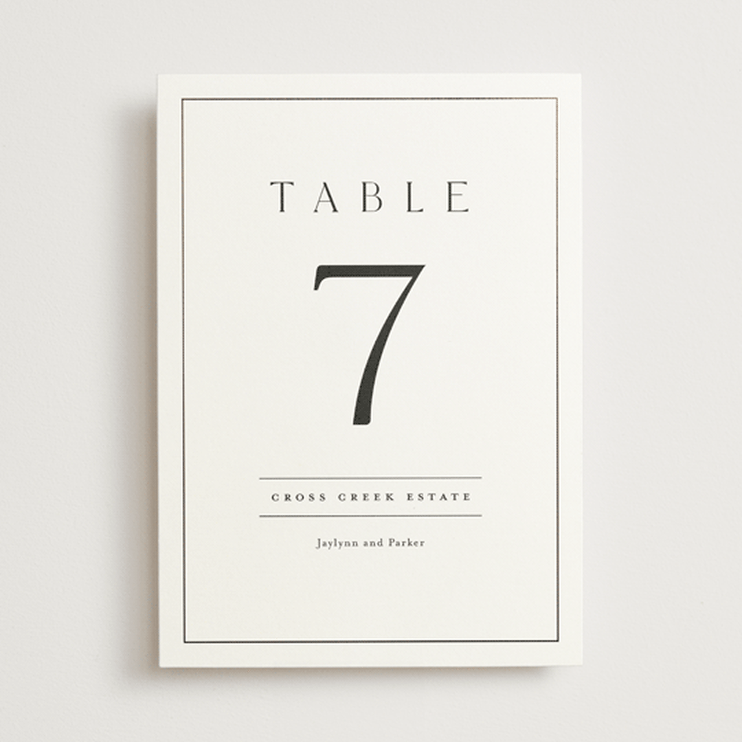 "Warm affection" - Table Numbers in Cotton by Stacey Meacham - Front