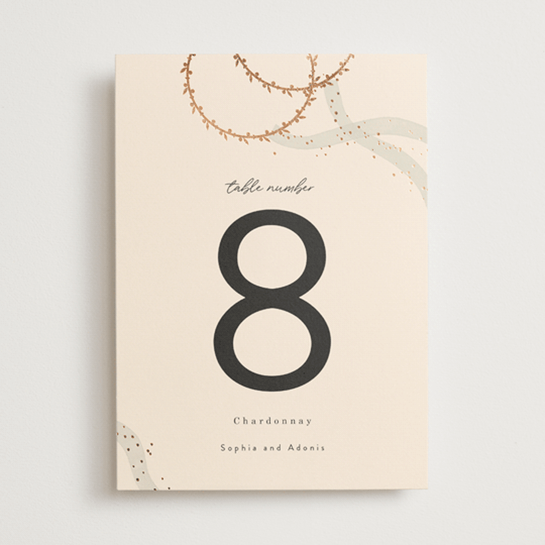 "Stefana" - Table Numbers in Linen by Maria Hilas-Louie - Front